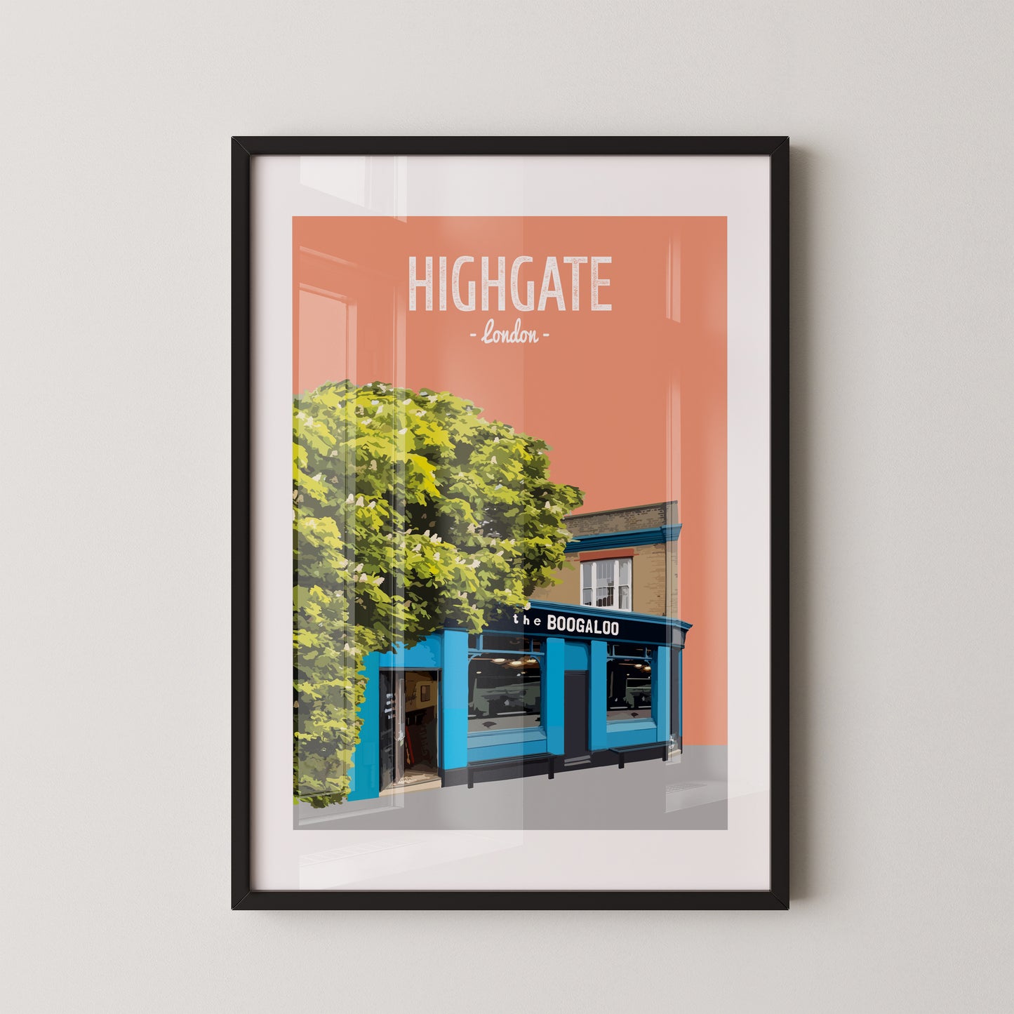 Highgate print, The Boogaloo pub