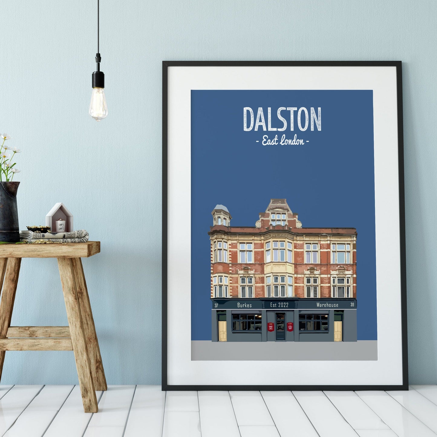 Dalston print, Burkes Warehouse