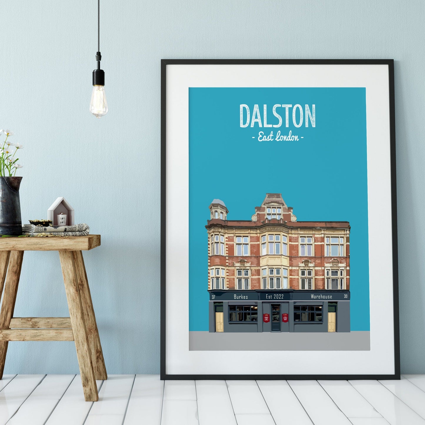 Dalston print, Burkes Warehouse