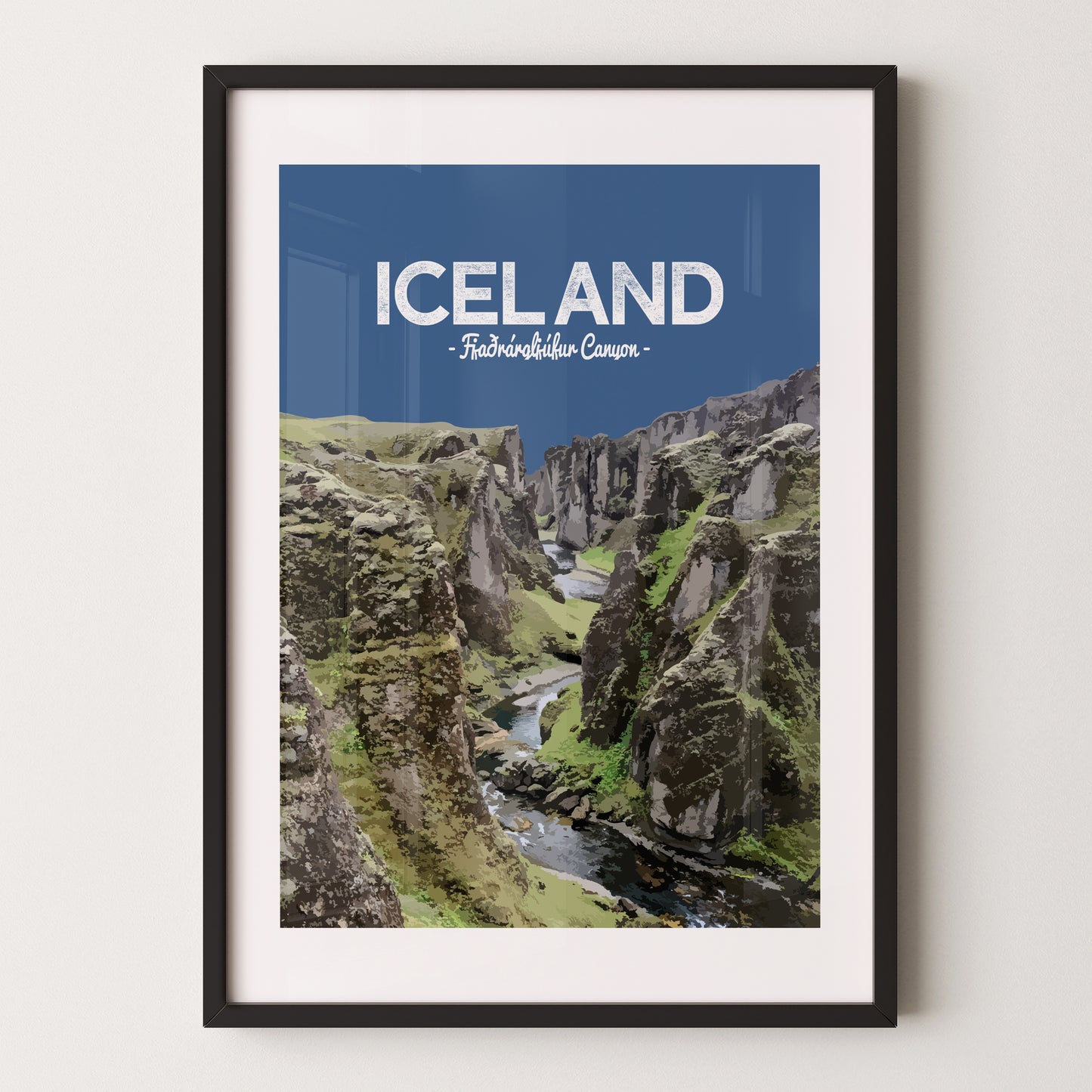 Iceland print, Fjaðrárgljúfur Canyon