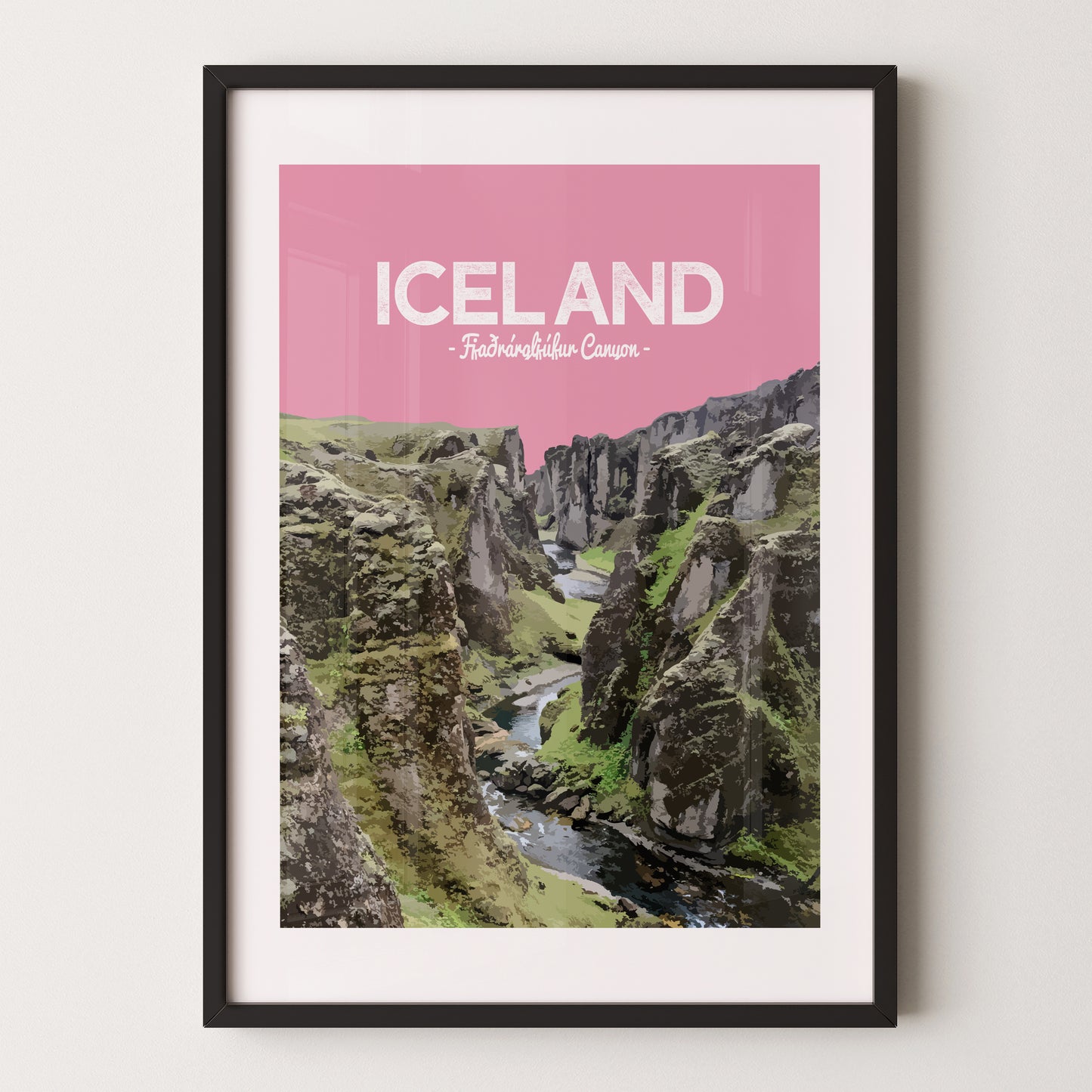 Iceland print, Fjaðrárgljúfur Canyon