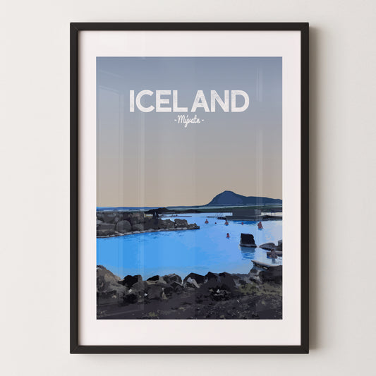 Iceland print, Myvatn Nature Baths