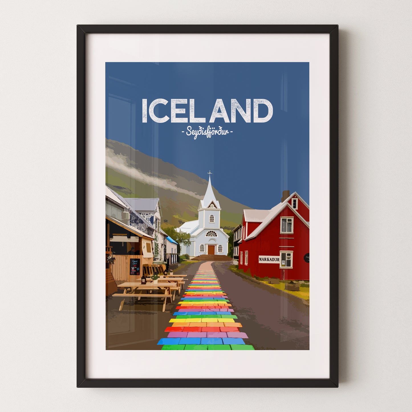 Iceland print, Seyðisfjörður