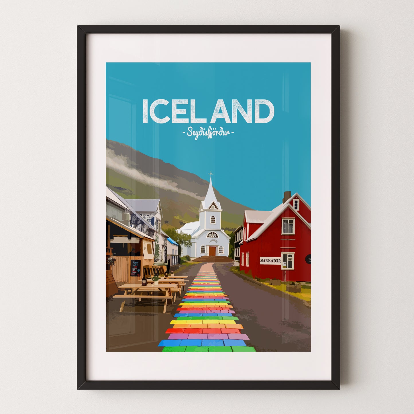 Iceland print, Seyðisfjörður