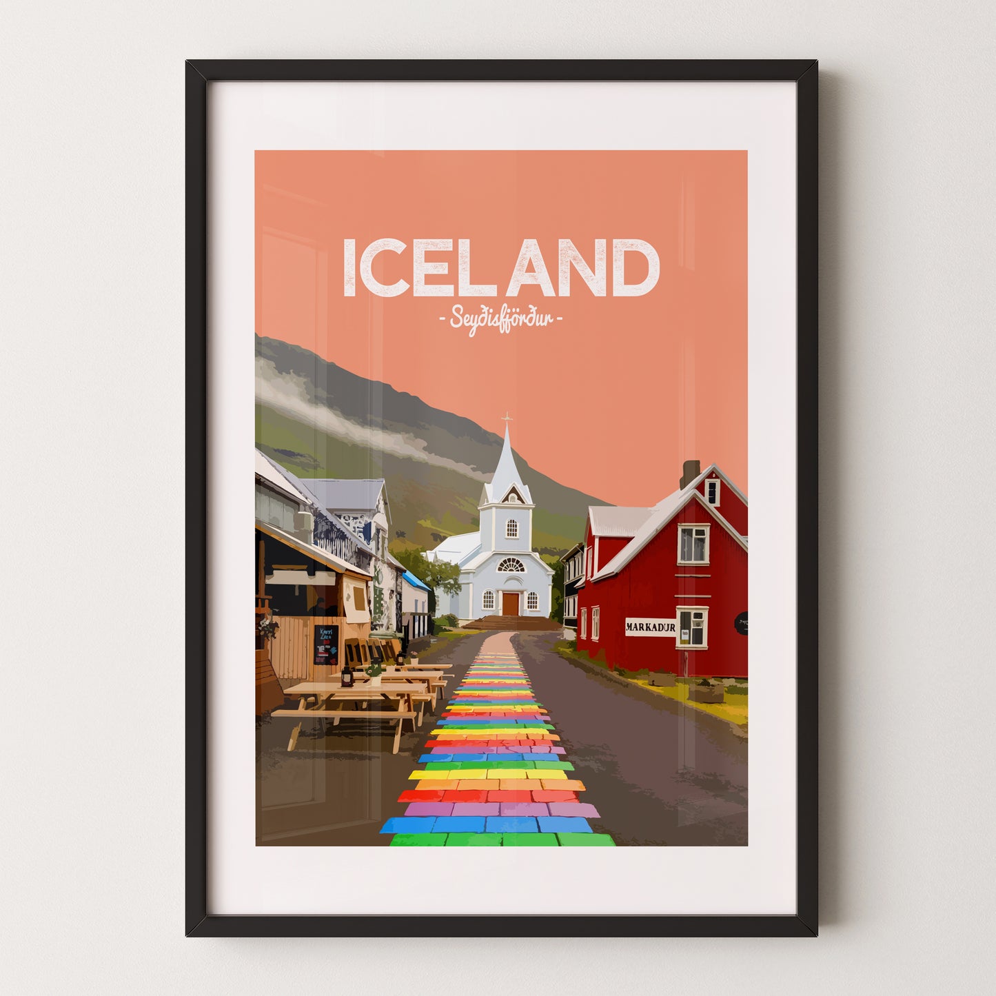 Iceland print, Seyðisfjörður