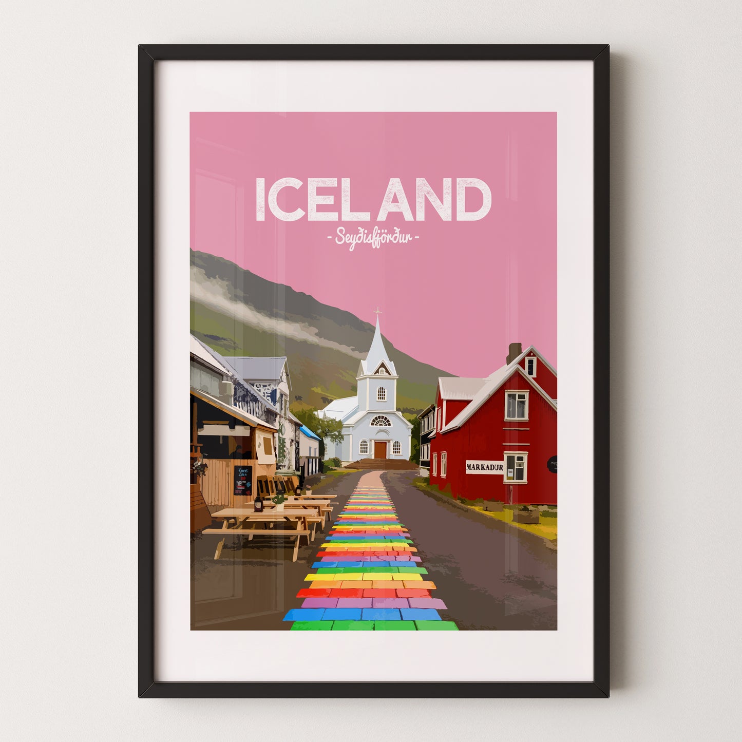Iceland print, Seyðisfjörður