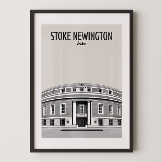 Stoke Newington print, The Stoke Newington Town Hall