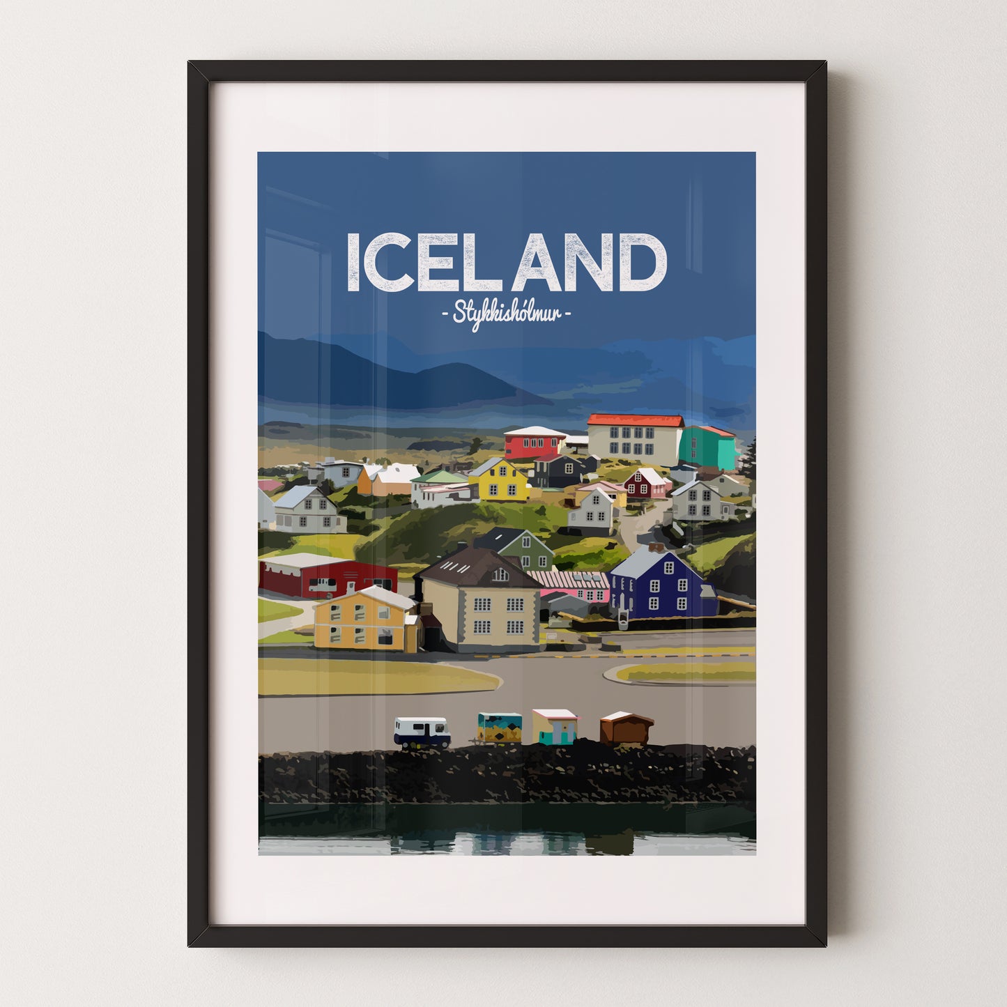 Iceland print, Stykkisholmur, West Iceland