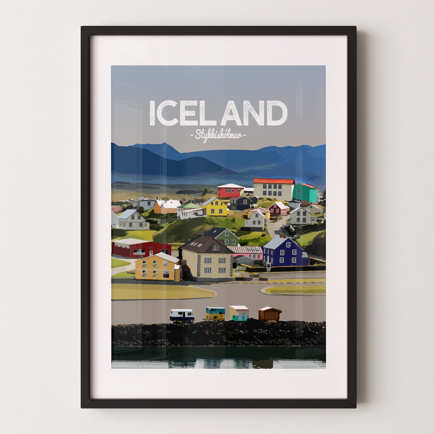 Iceland print, Stykkisholmur, West Iceland