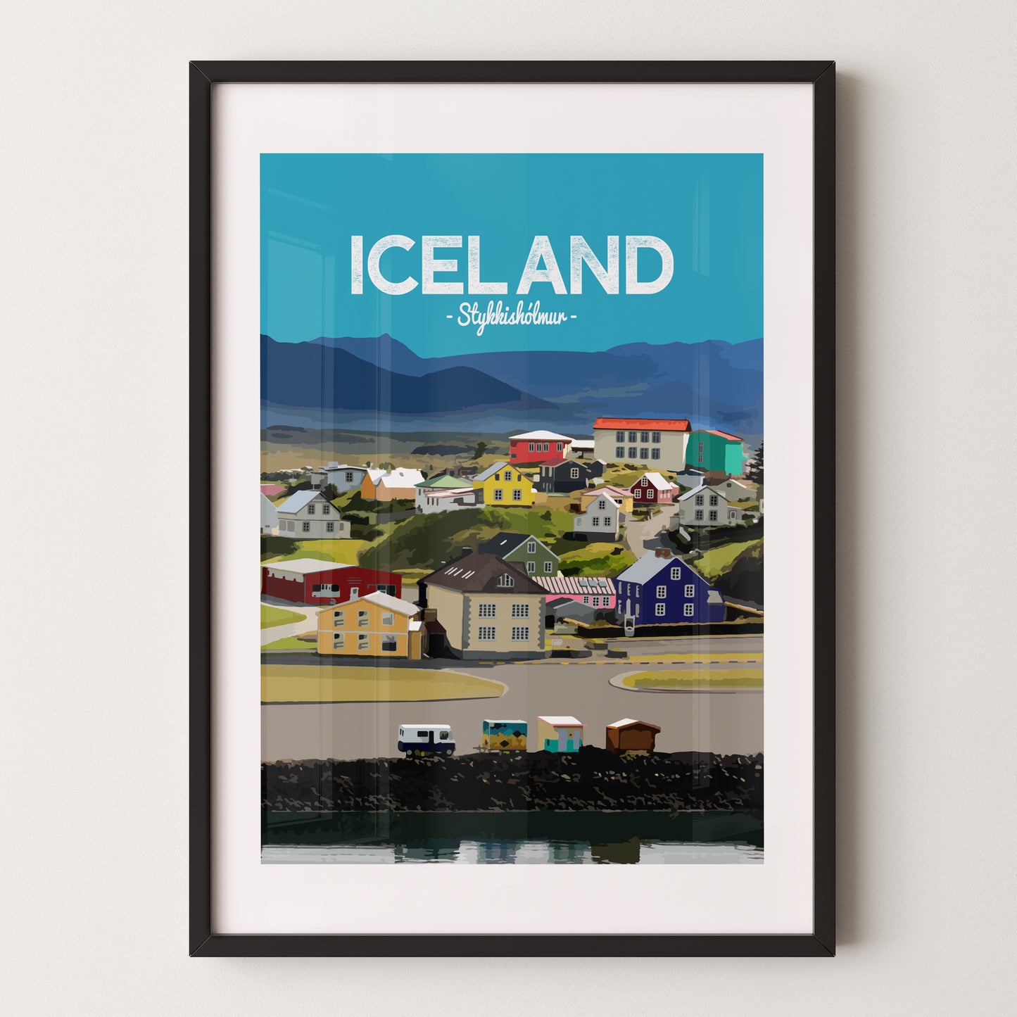 Iceland print, Stykkisholmur, West Iceland