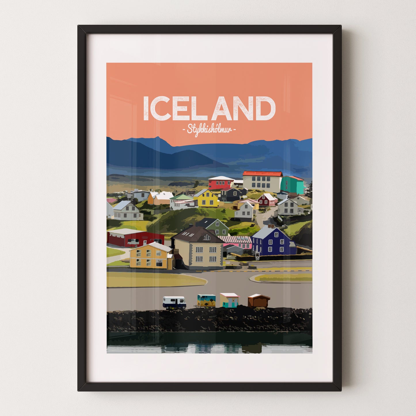 Iceland print, Stykkisholmur, West Iceland