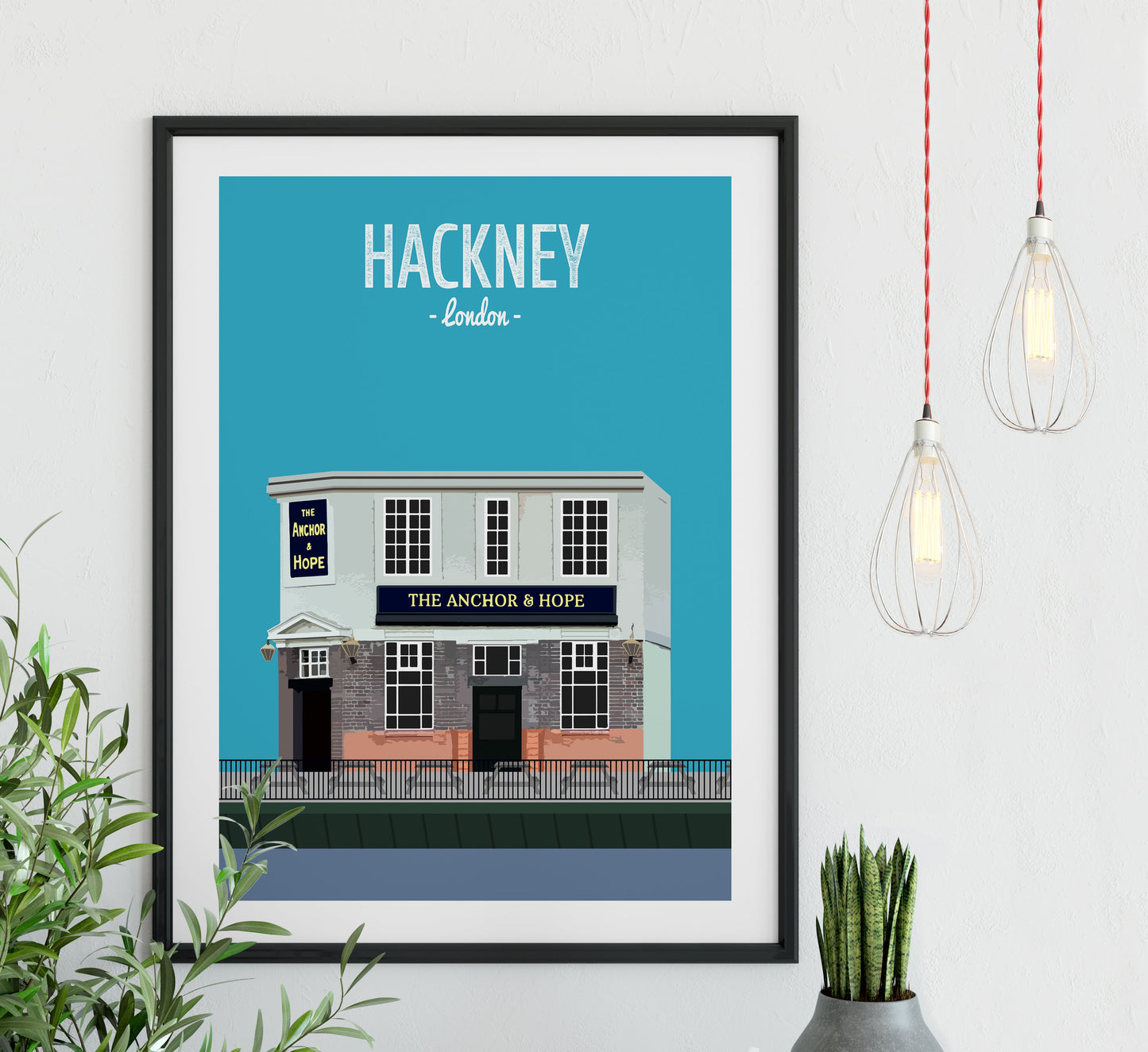 Hackney print, The Anchor and Hope pub