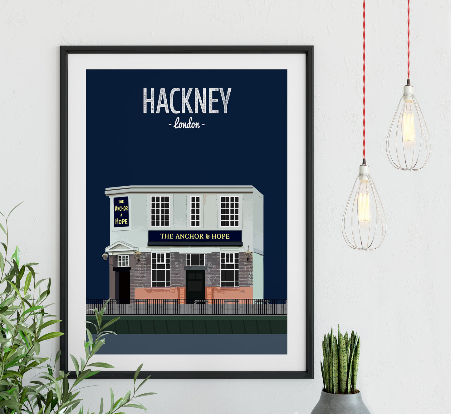 Hackney print, The Anchor and Hope pub