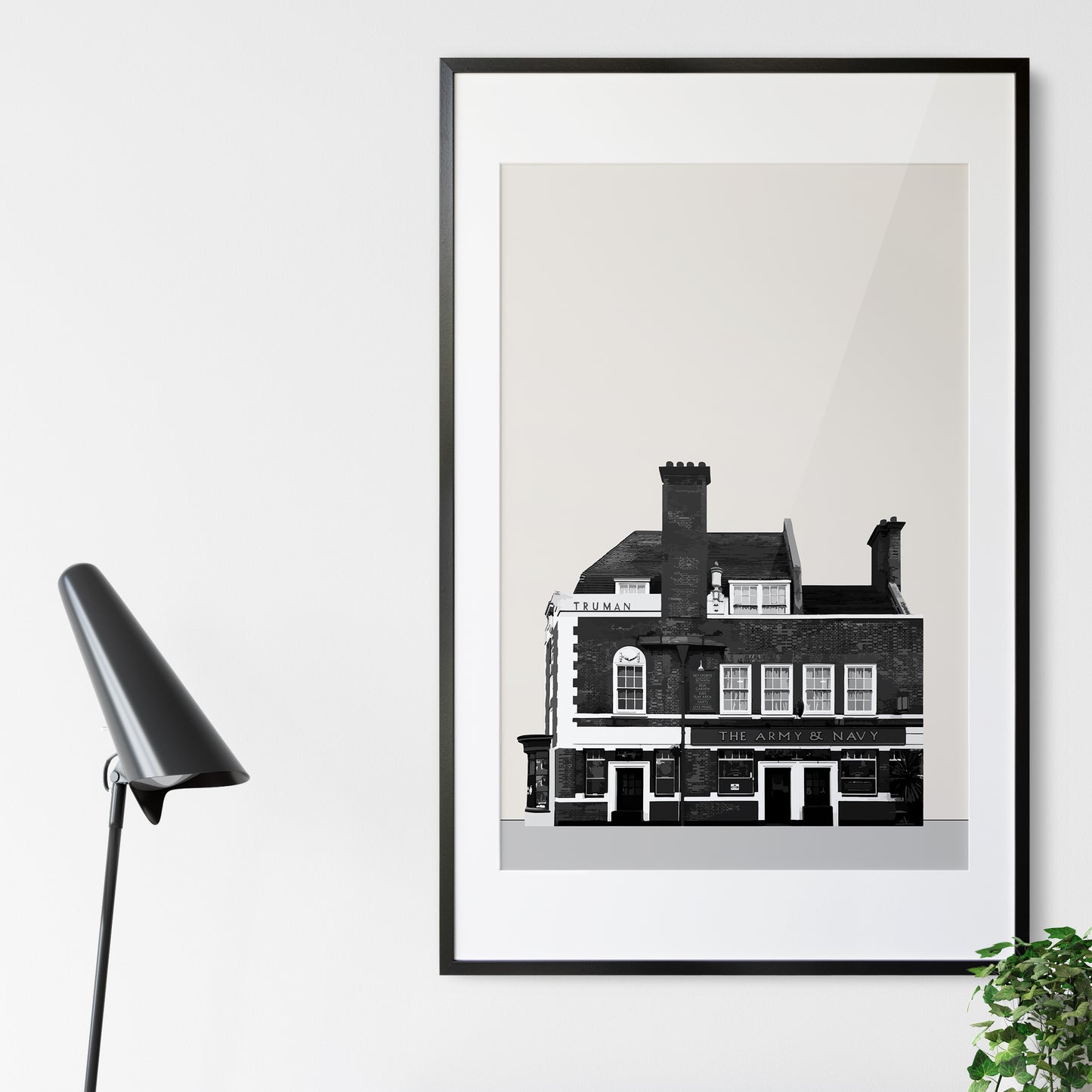 Newington Green print, The Army and Navy pub