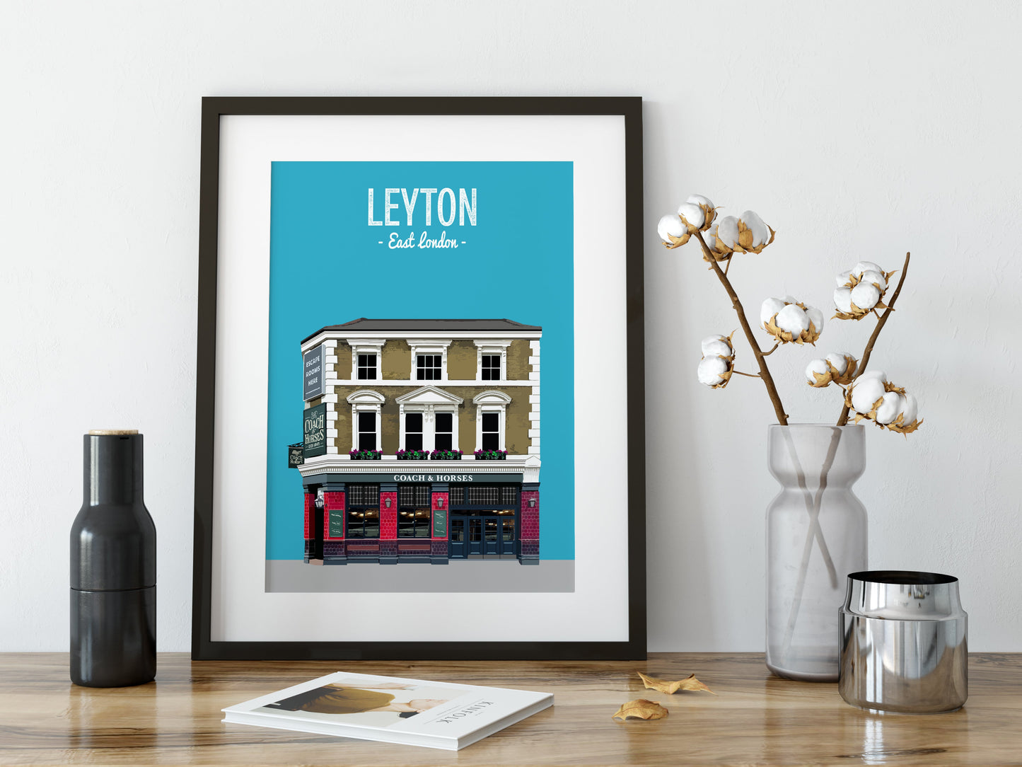 Leyton print, The Coach and Horses pub
