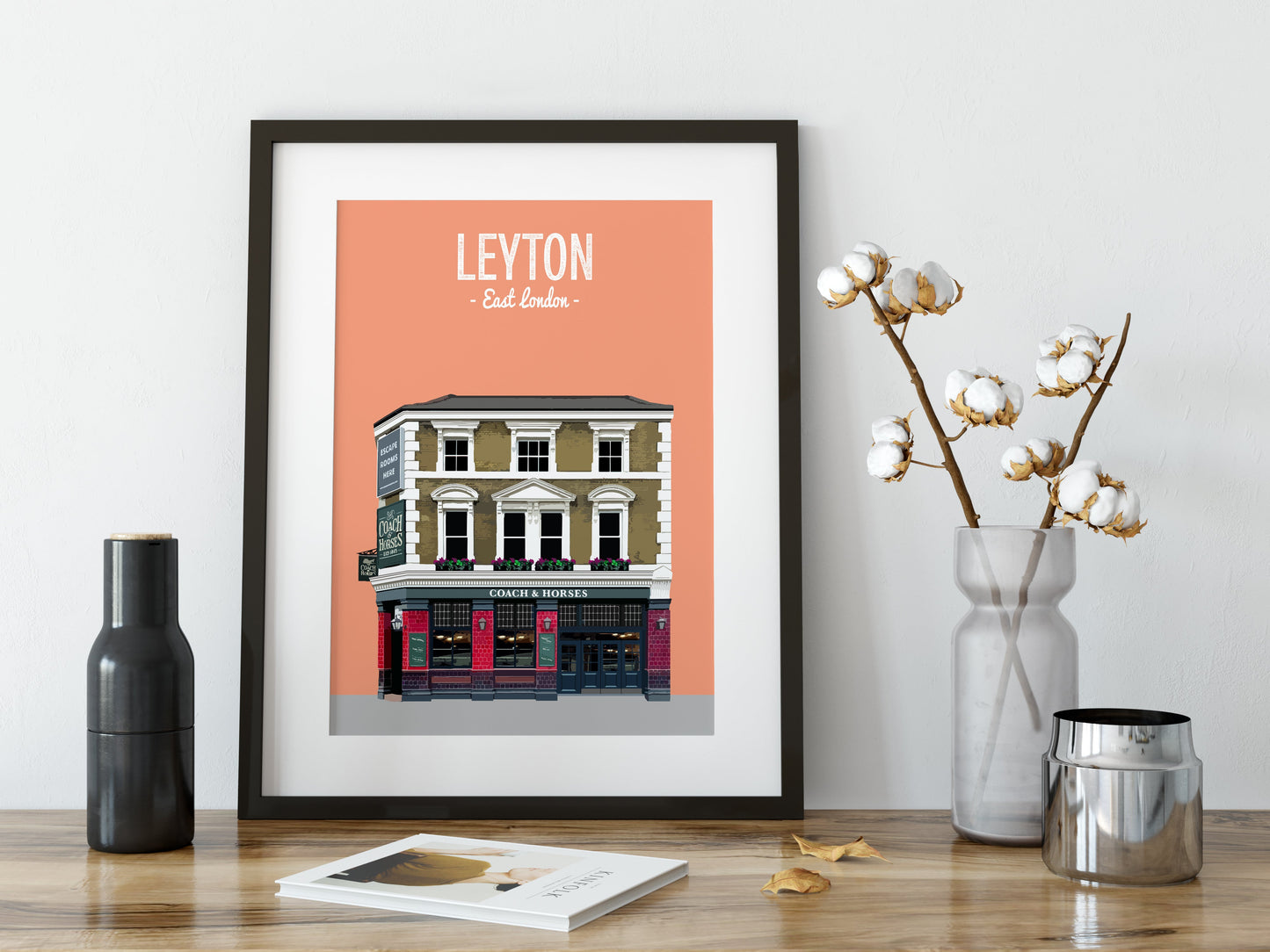 Leyton print, The Coach and Horses pub