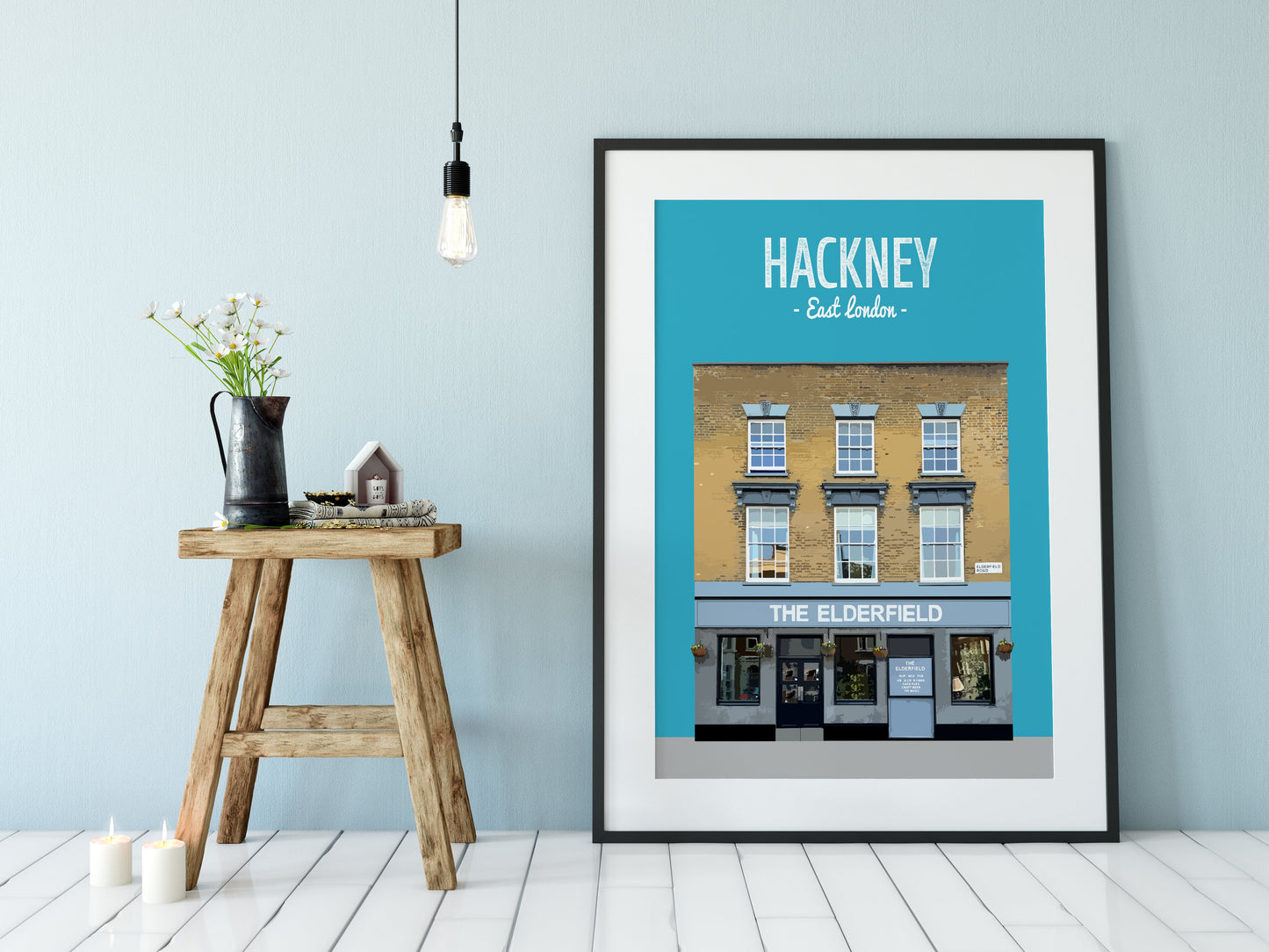 Hackney print, The Elderfield pub