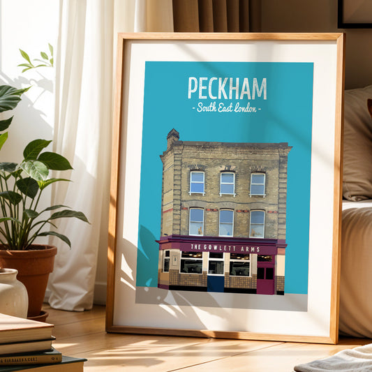 Peckham print, The Gowlett pub