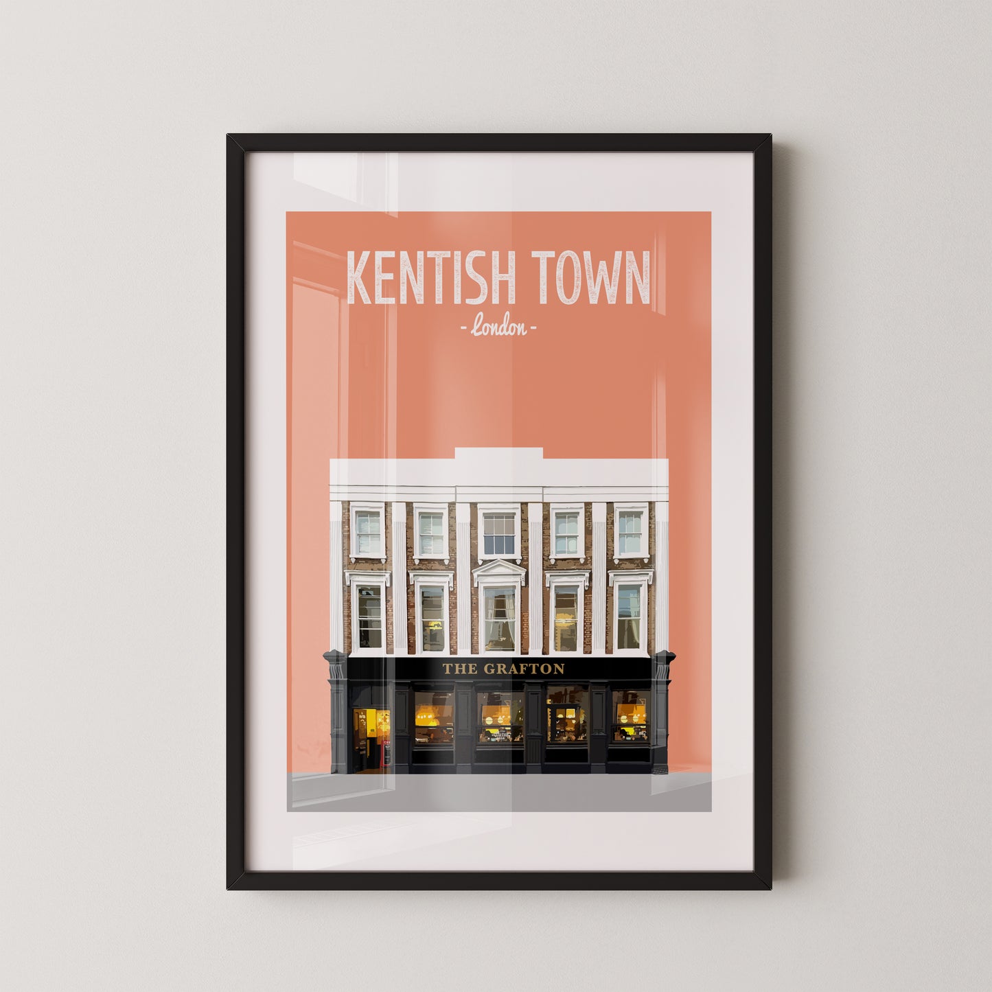 Kentish Town print, The Grafton pub