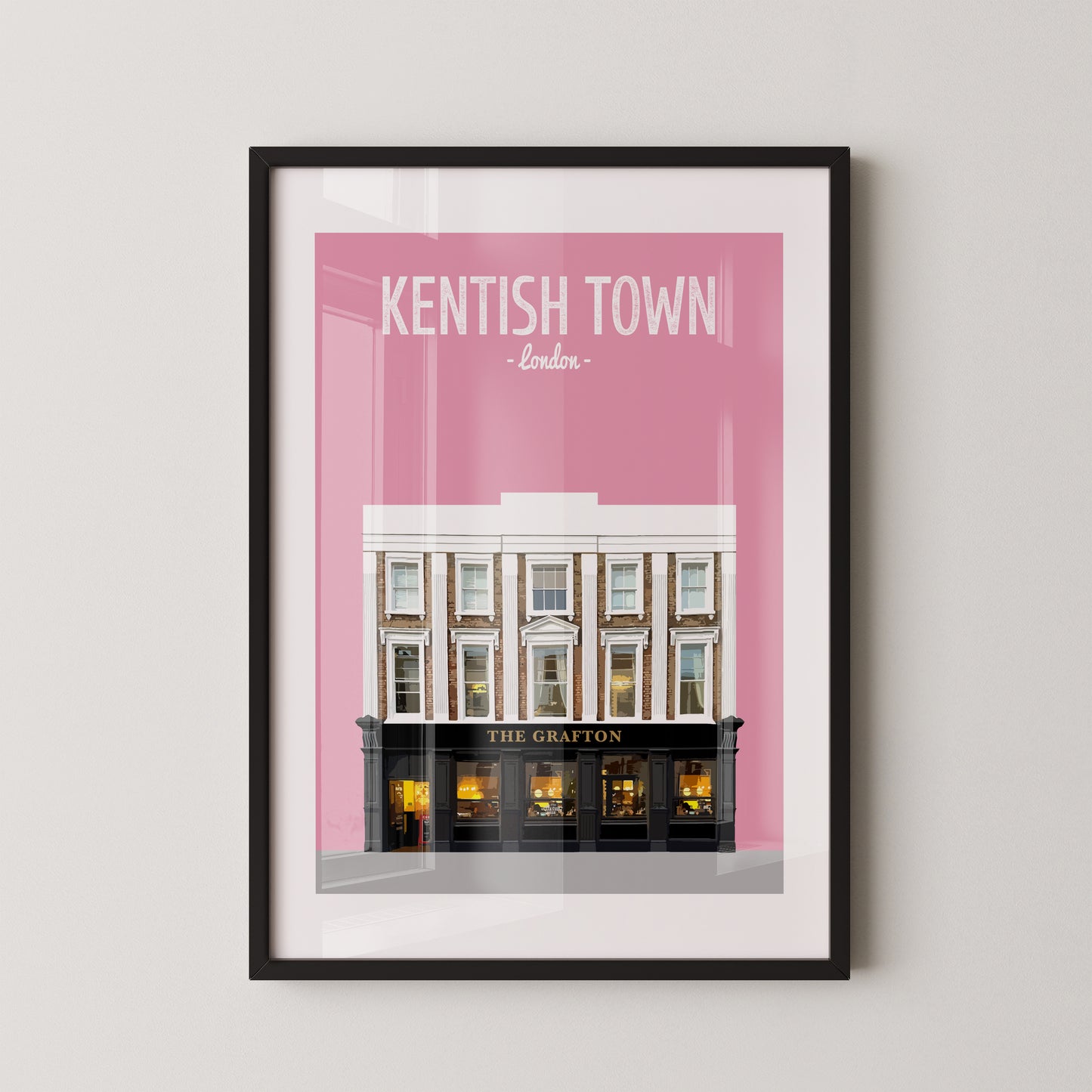 Kentish Town print, The Grafton pub