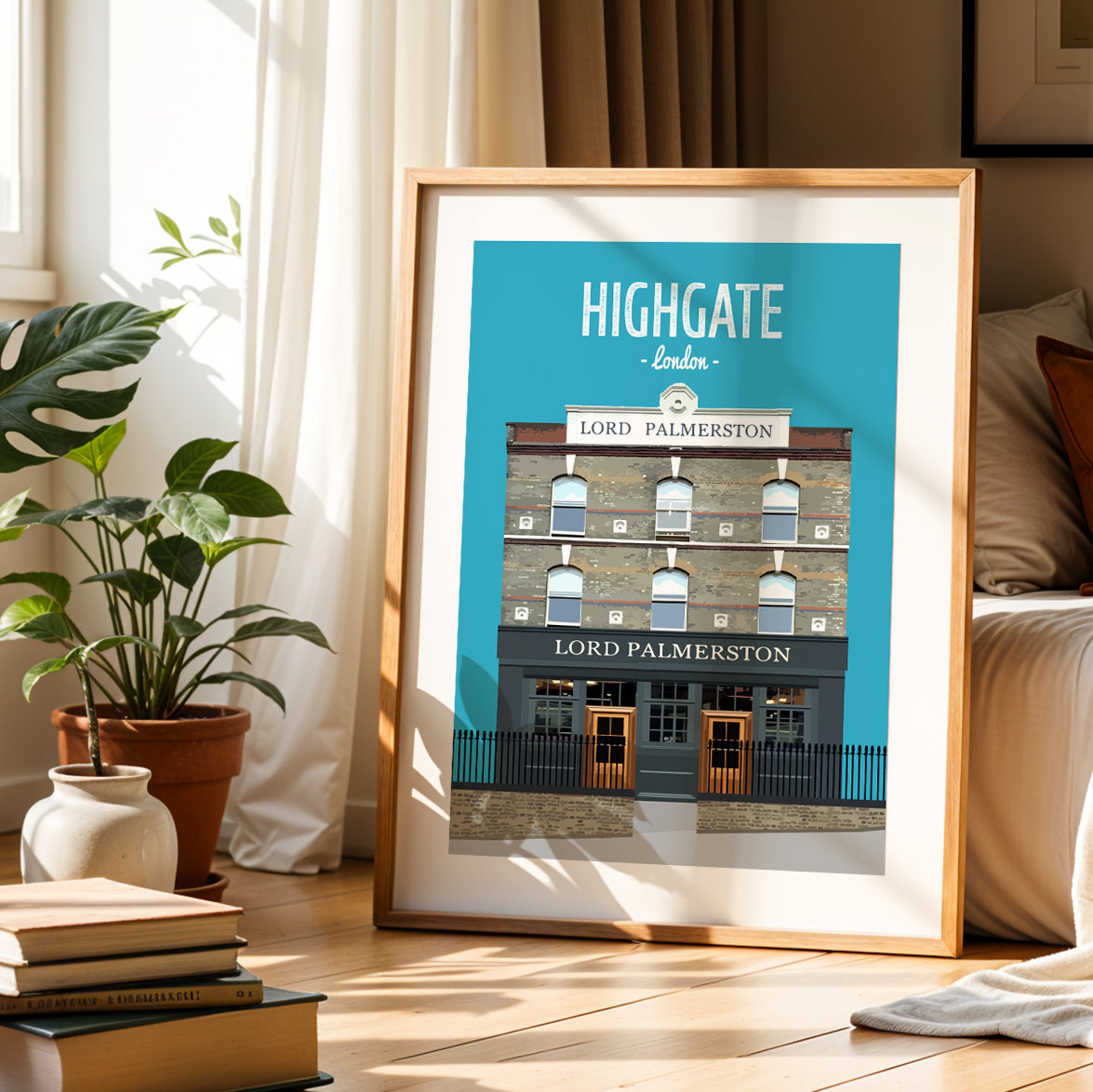 Highgate print, The Lord Palmerston pub
