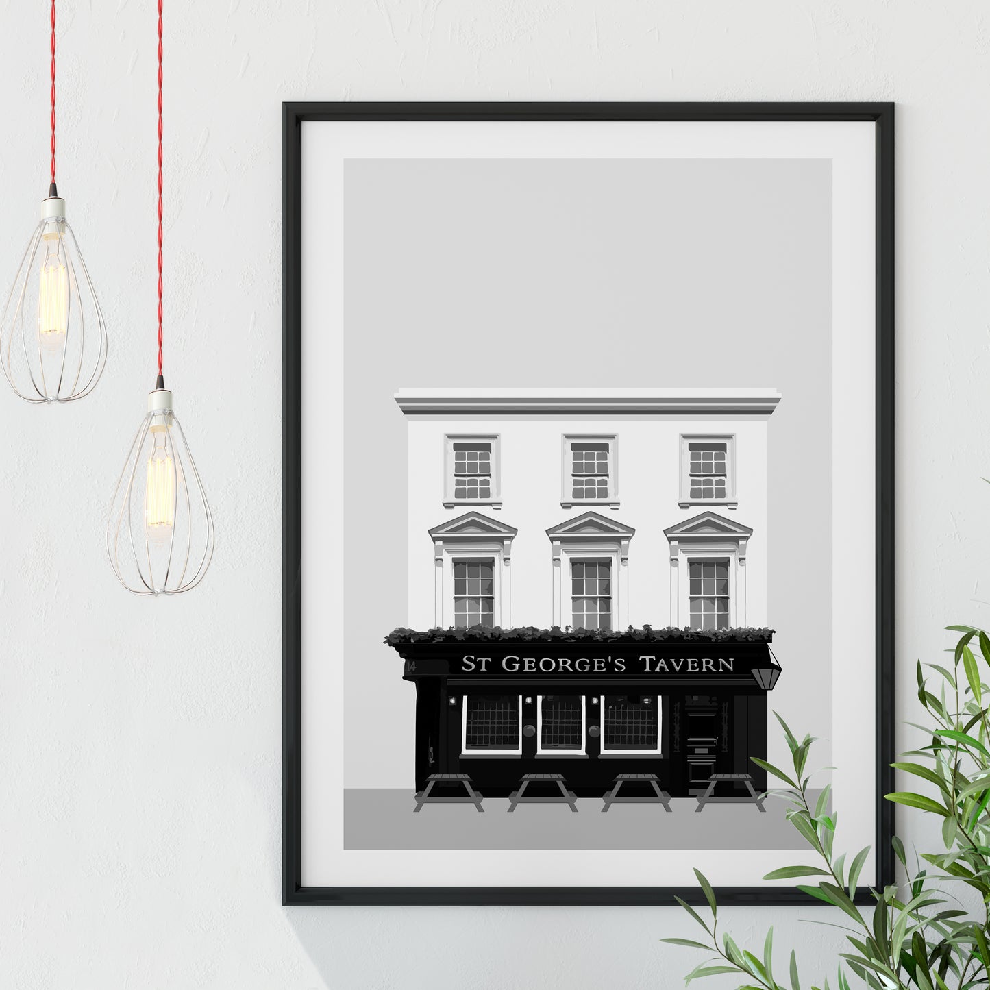 Pimlico print, The St George Tavern pub