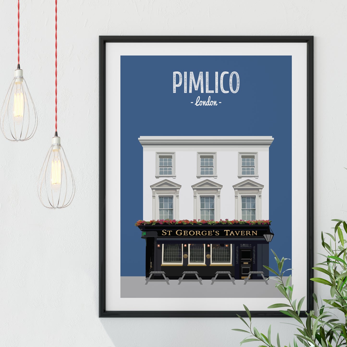 Pimlico print, The St George Tavern pub