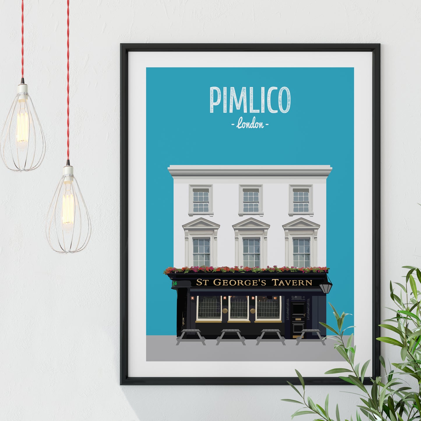 Pimlico print, The St George Tavern pub
