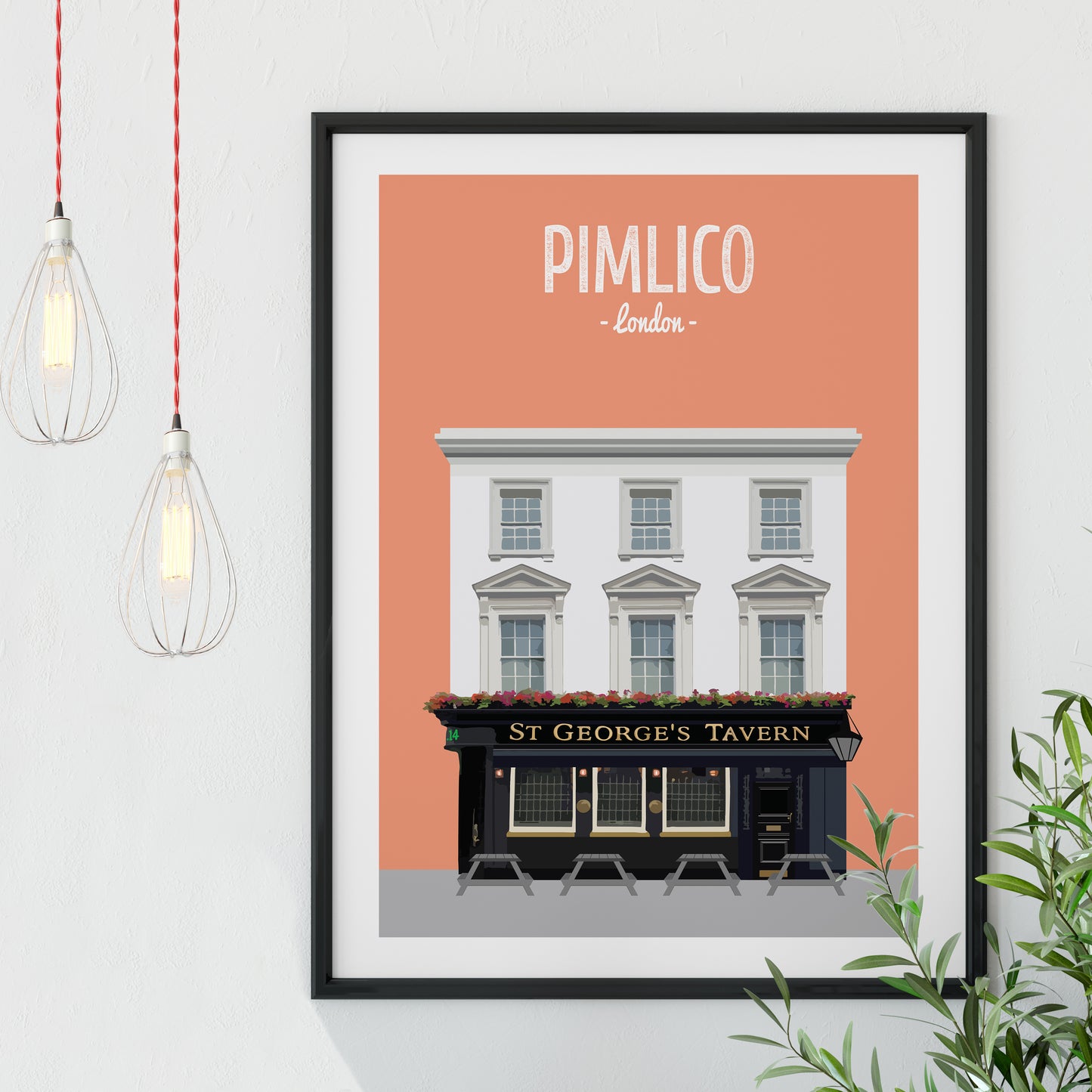 Pimlico print, The St George Tavern pub