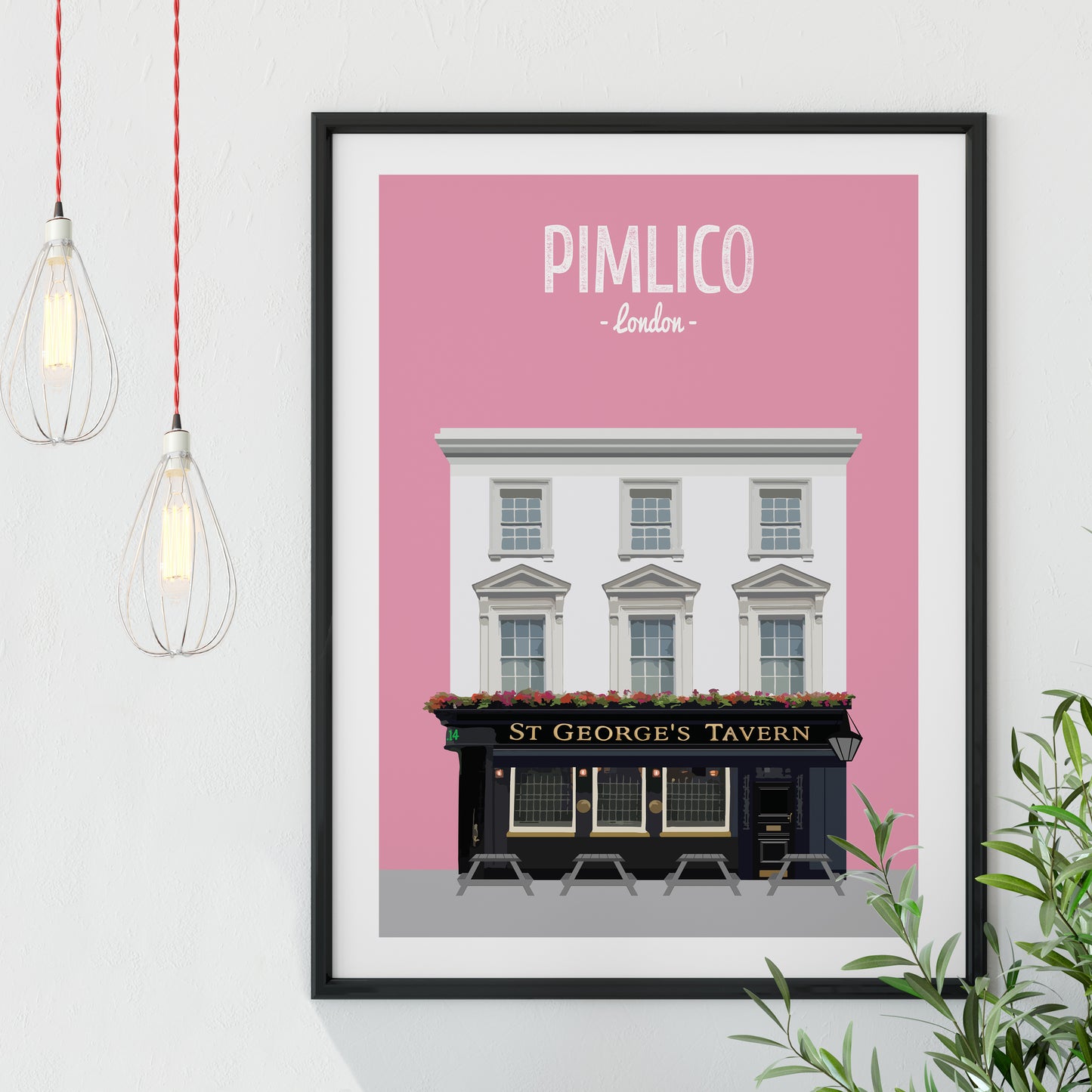 Pimlico print, The St George Tavern pub