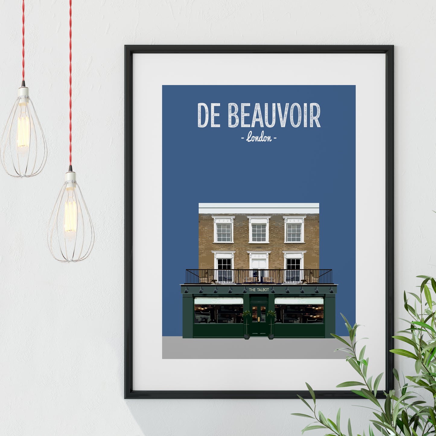 De Beauvoir print, The Talbot pub
