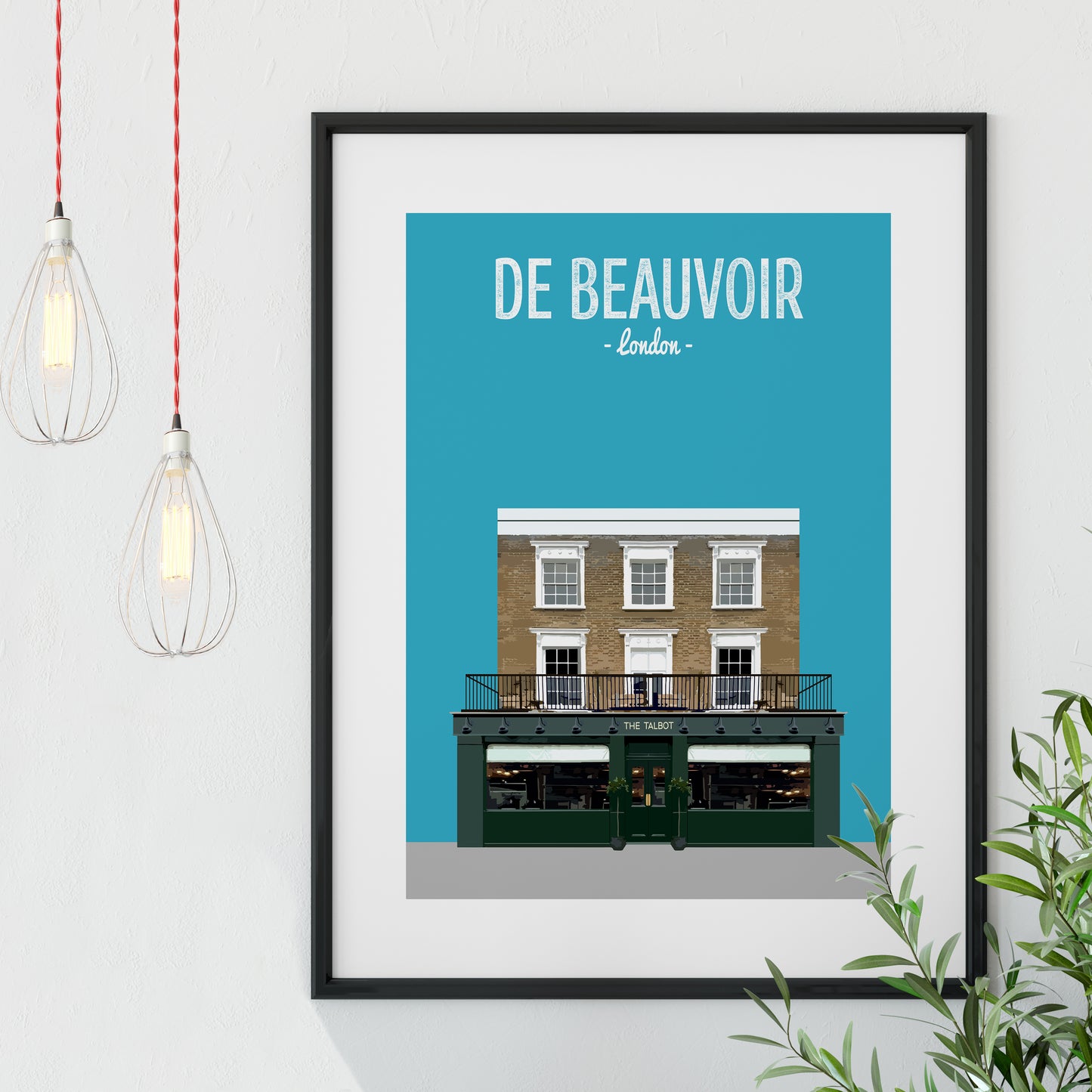 De Beauvoir print, The Talbot pub