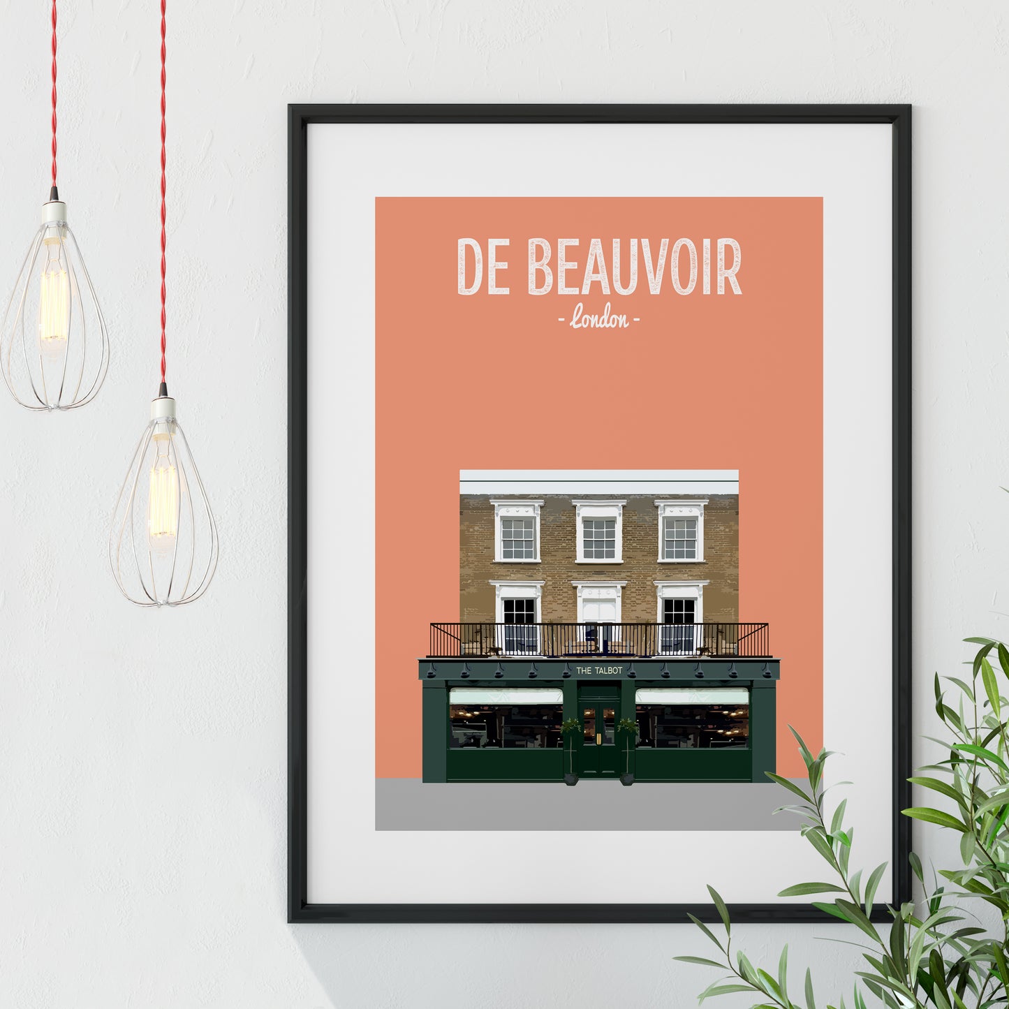 De Beauvoir print, The Talbot pub