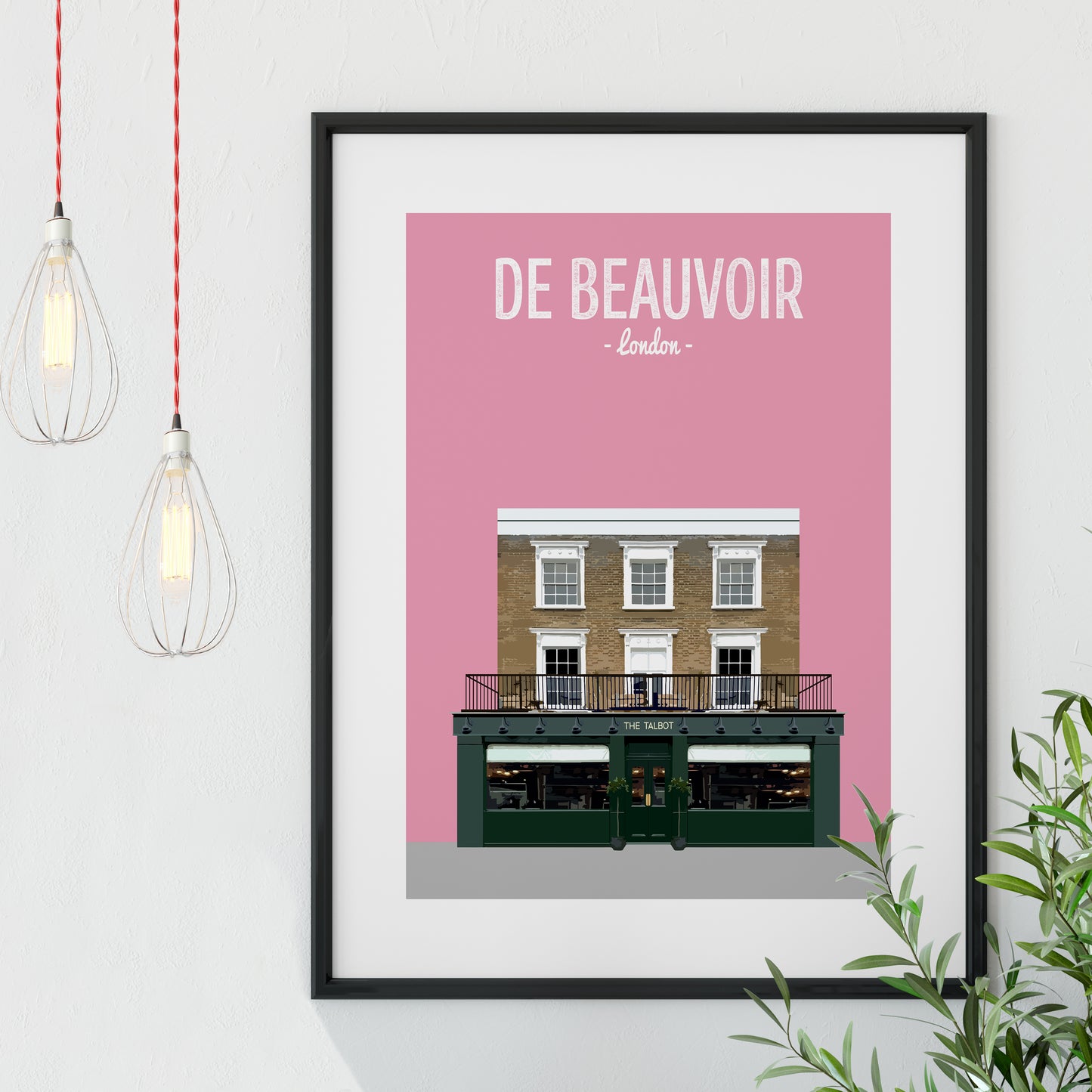 De Beauvoir print, The Talbot pub