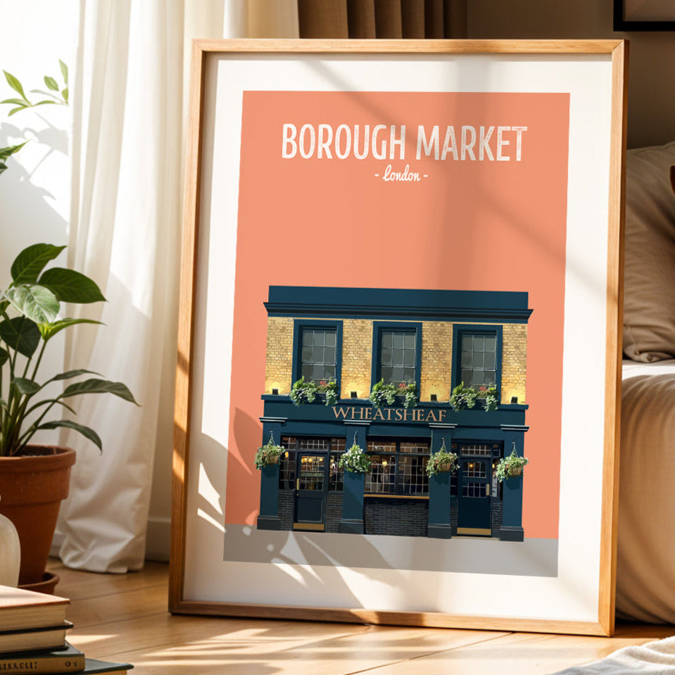 Borough Market print, The Wheatsheaf pub