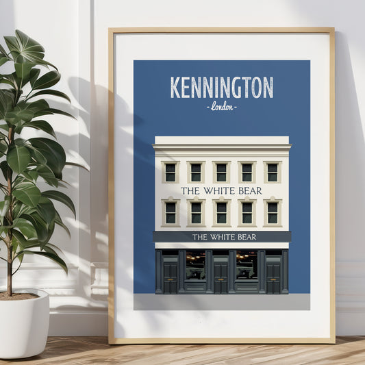 Kennington print, The White Bear pub