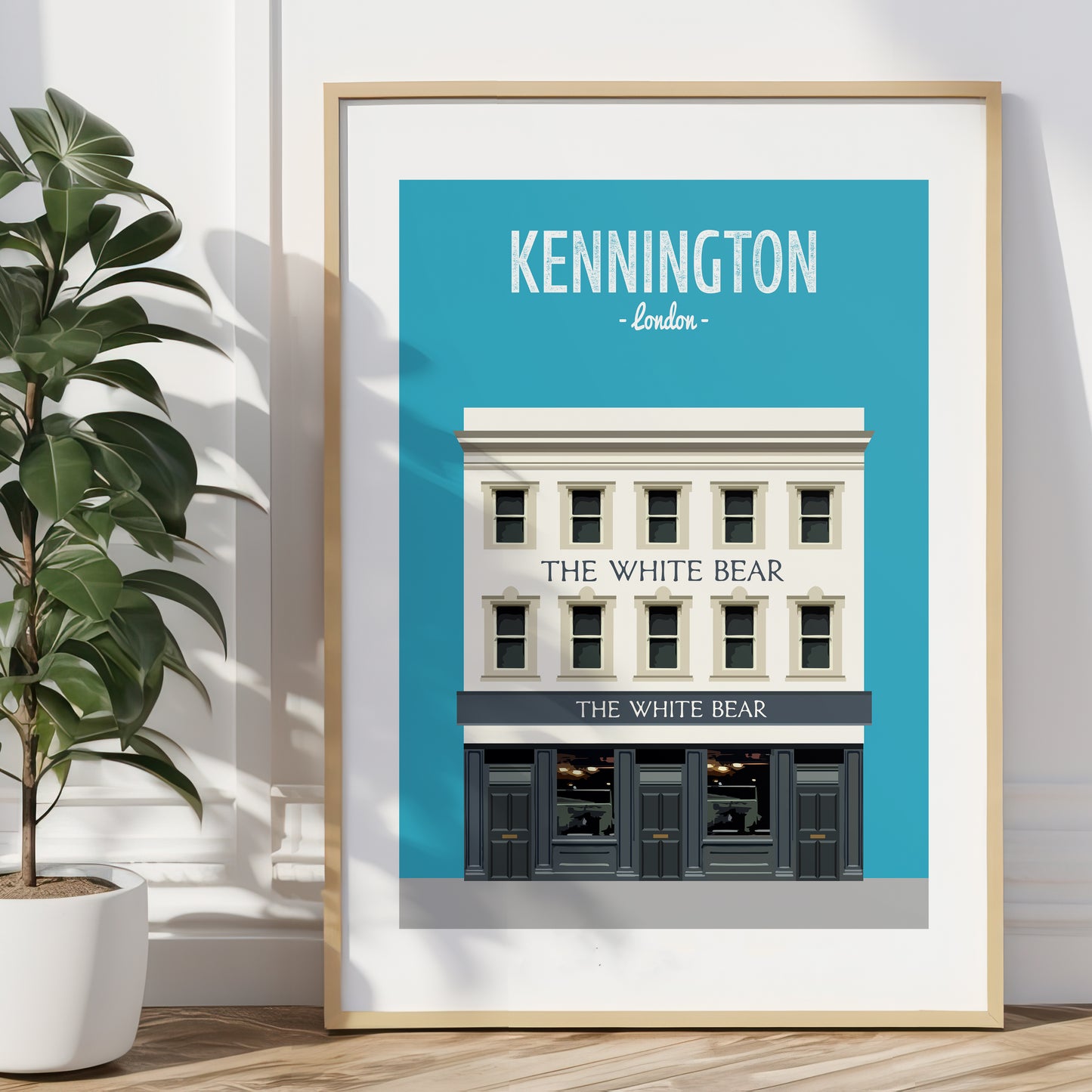 Kennington print, The White Bear pub