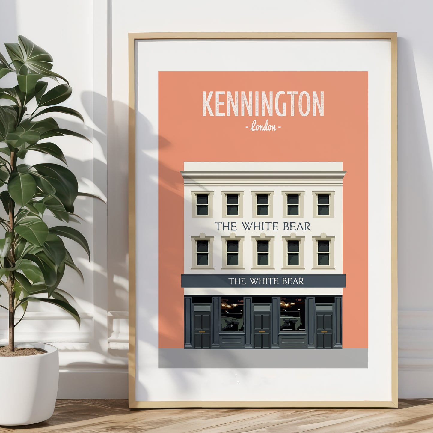 Kennington print, The White Bear pub