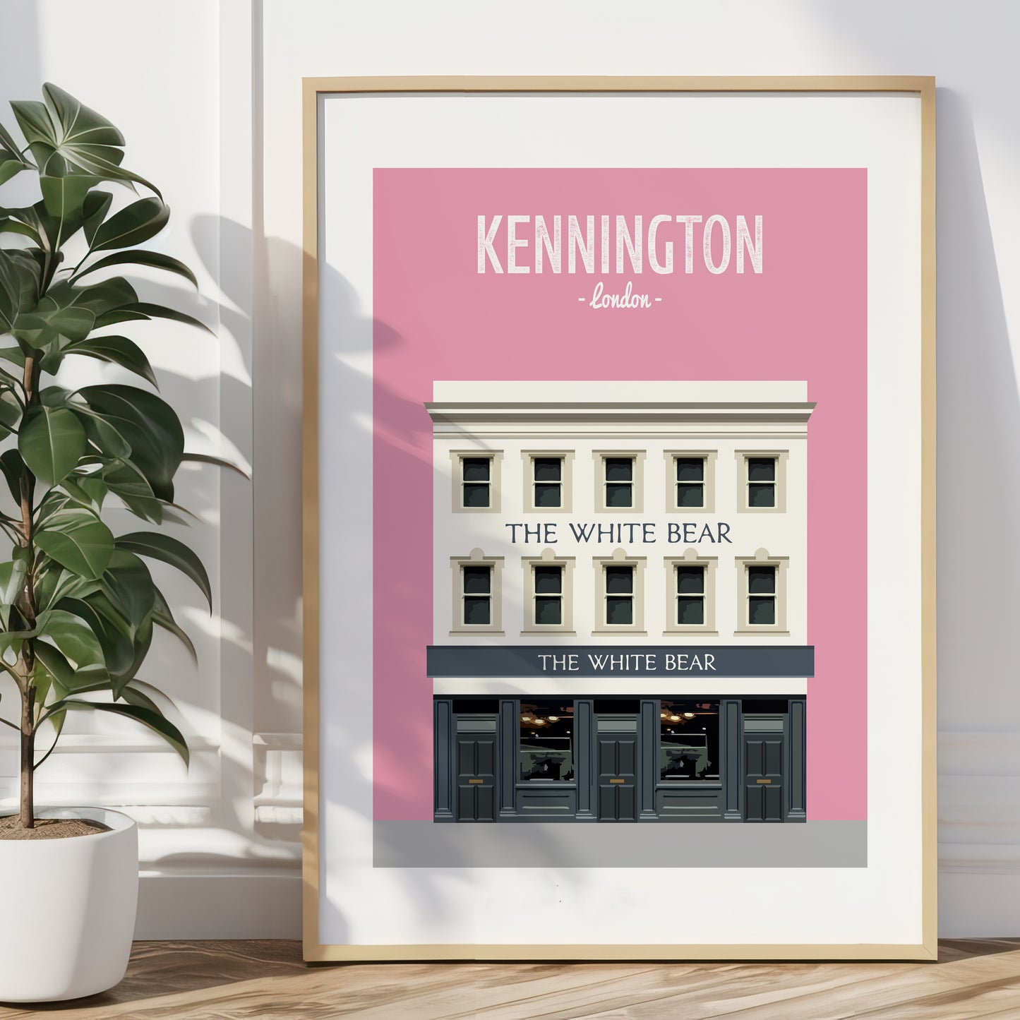 Kennington print, The White Bear pub