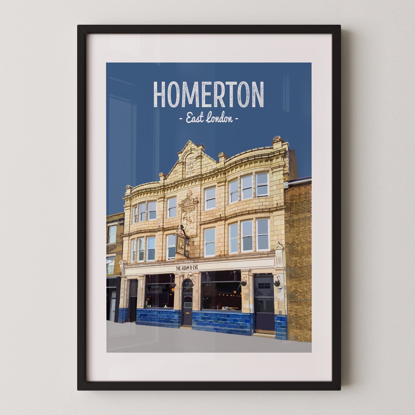 Homerton print, The Adam and Eve pub