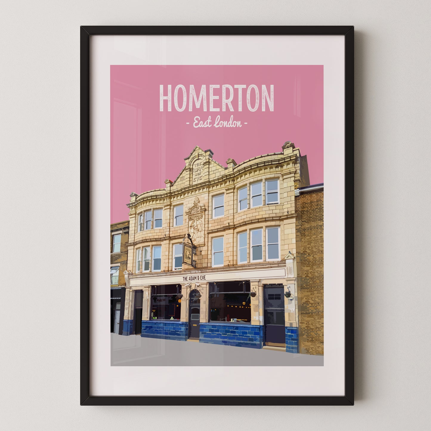 Homerton print, The Adam and Eve pub