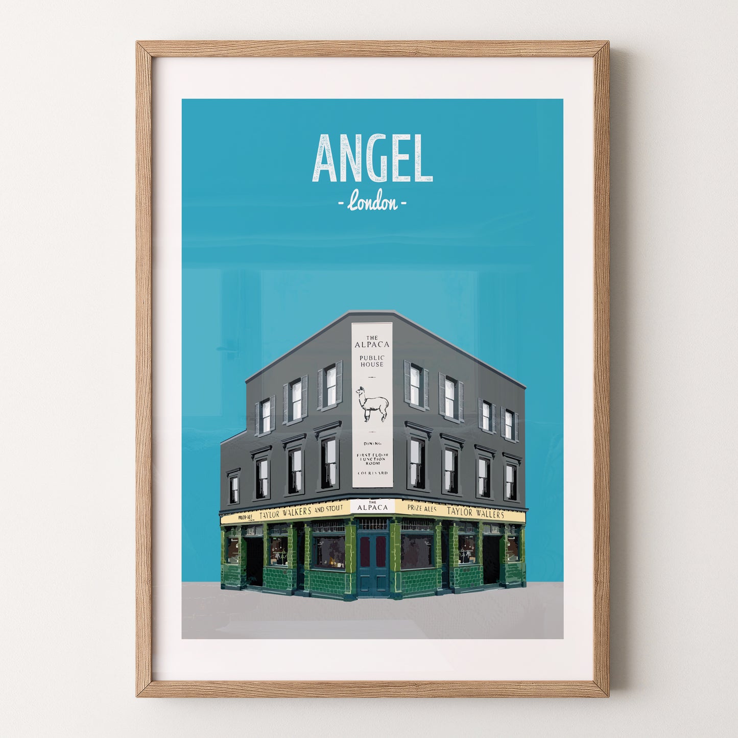 Angel print, The Alpaca pub