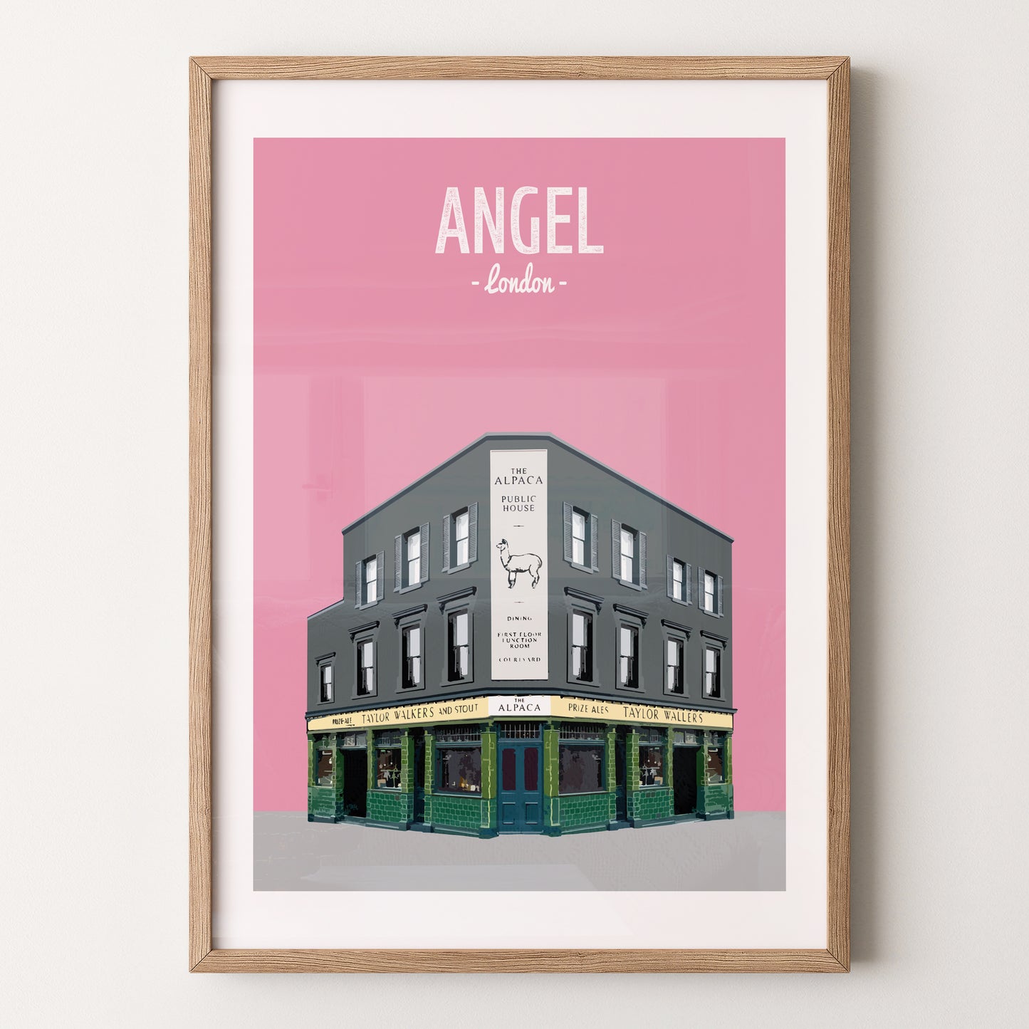 Angel print, The Alpaca pub