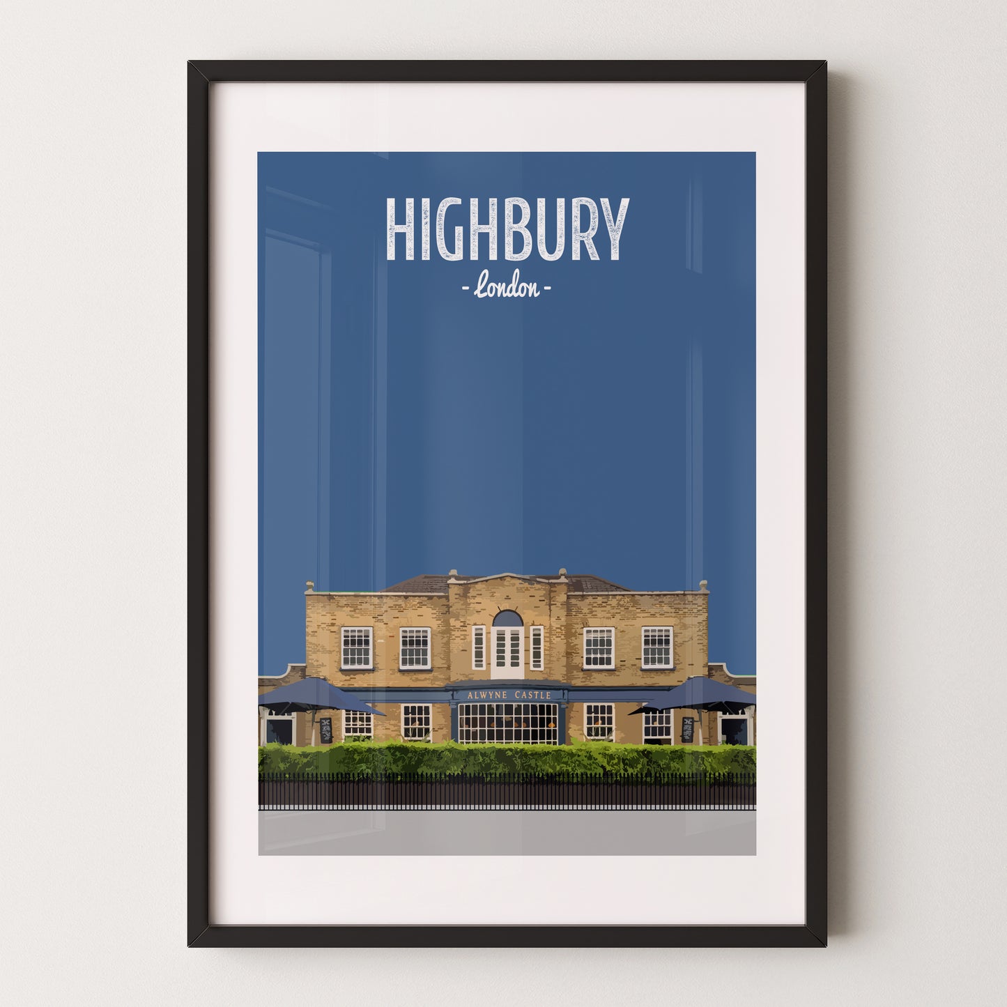 Highbury print, The Alwyn Castle pub