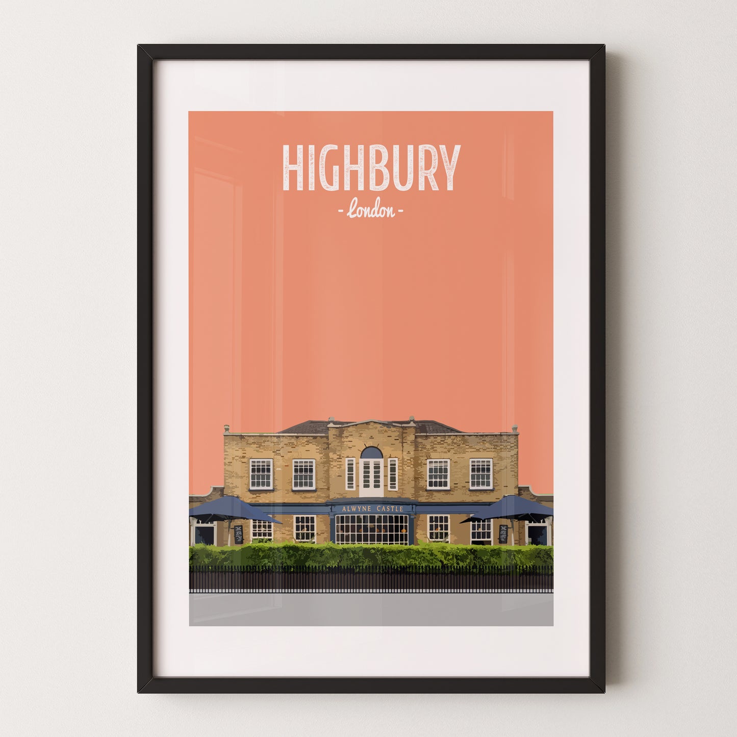 Highbury print, The Alwyn Castle pub