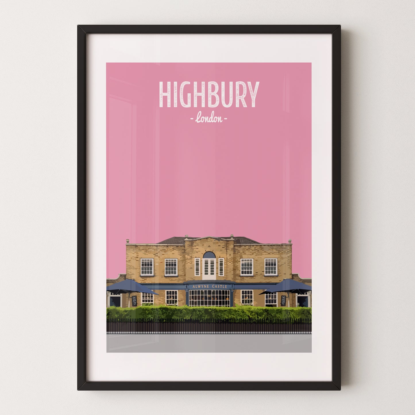Highbury print, The Alwyn Castle pub
