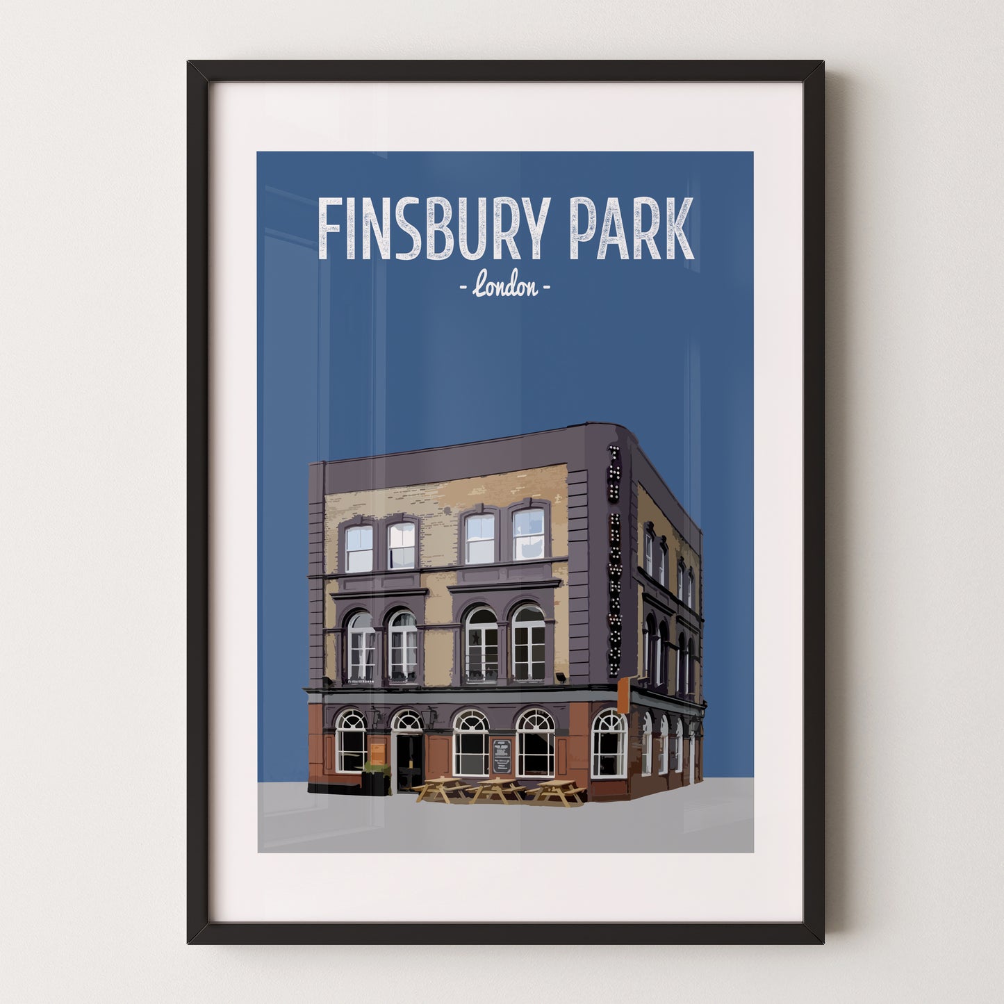 Finsbury Park print, The Brownswood pub