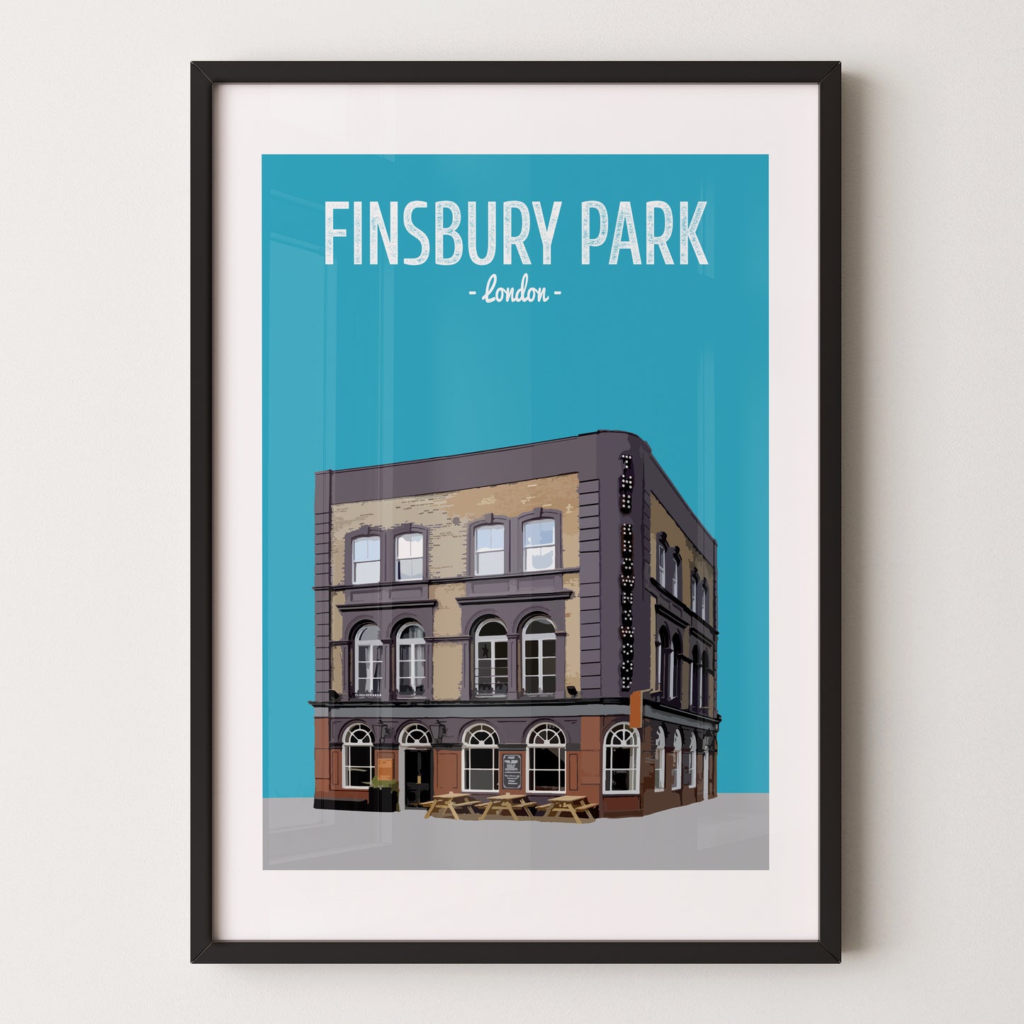 Finsbury Park print, The Brownswood pub