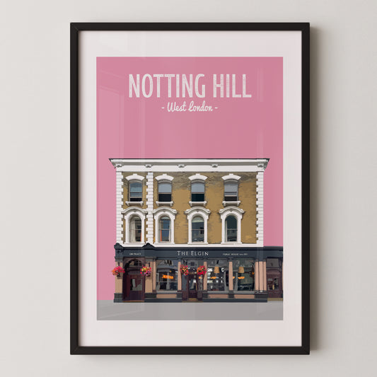 Notting Hill print, The Elgin pub