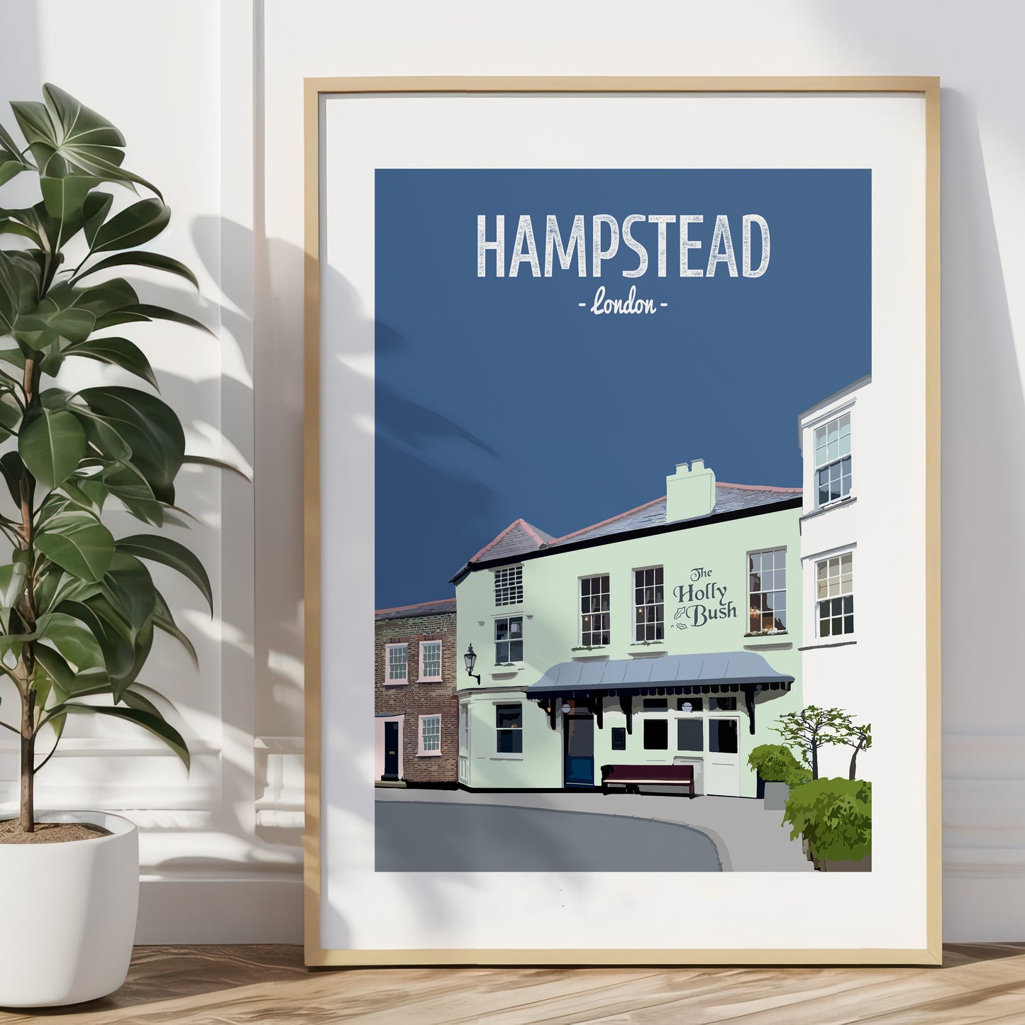 Hampstead print, The Holly Bush pub